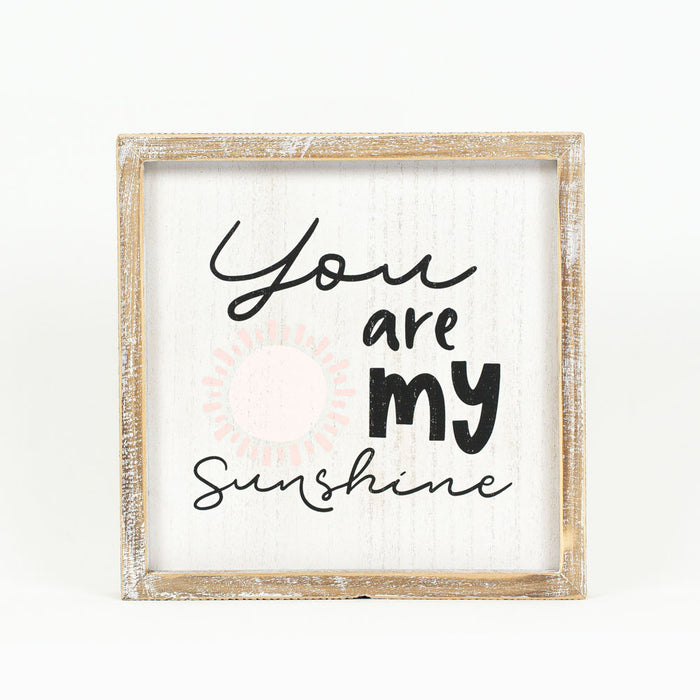 Here Comes The Sun / You Are My Sunshine Reversible Wood Sign