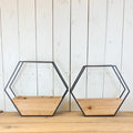 Metal and Wood Wall Pockets