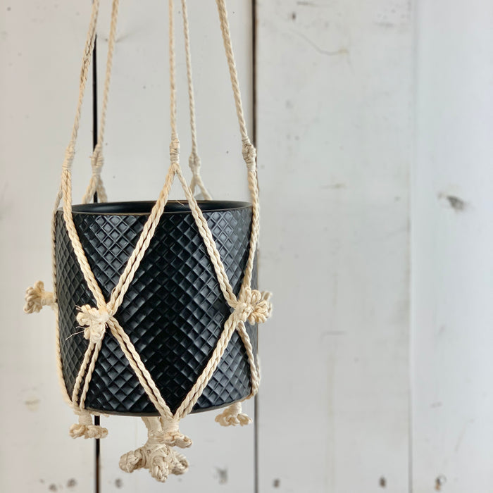 Ivory Flower Macramé Hanger