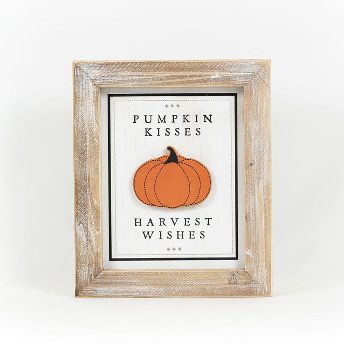 Just Keep Spinning / Pumpkin Kisses Reversible Wood Sign