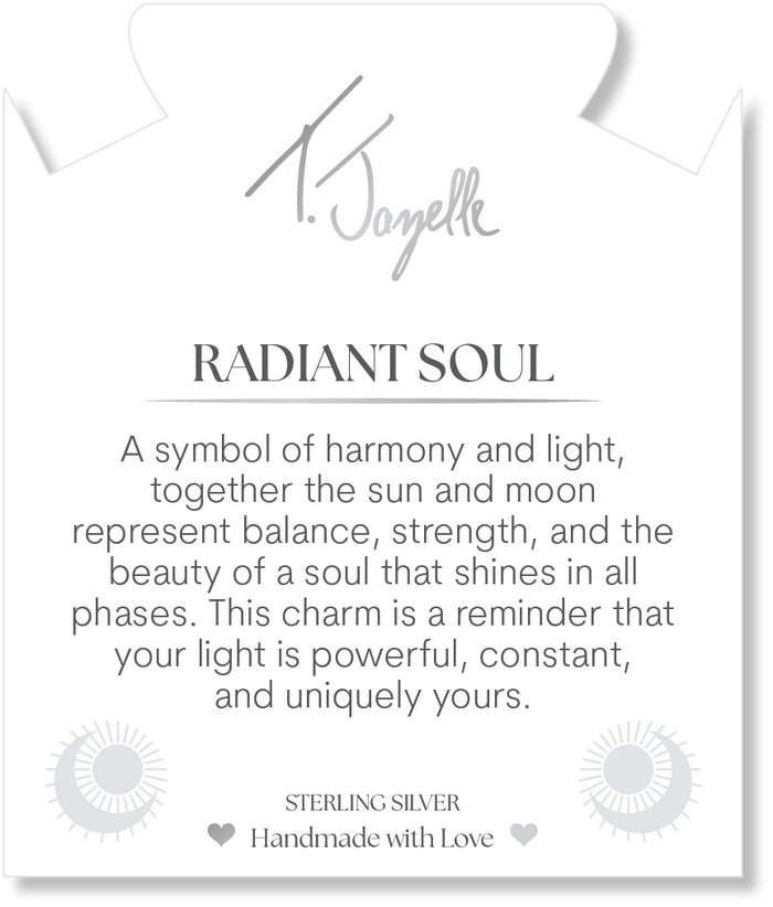 Kunzite Gemstone Bracelet with Radiant Soul Sterling Silver Charm