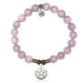 Kunzite Gemstone Bracelet with Sand Dollar Sterling Silver Charm