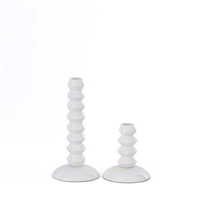 Large White Candle Holder