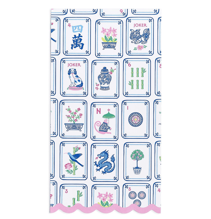 Two's Company Mahjong Paper Guest Towels
