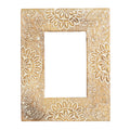 Mango Wood Photo Frame with Floral Pattern