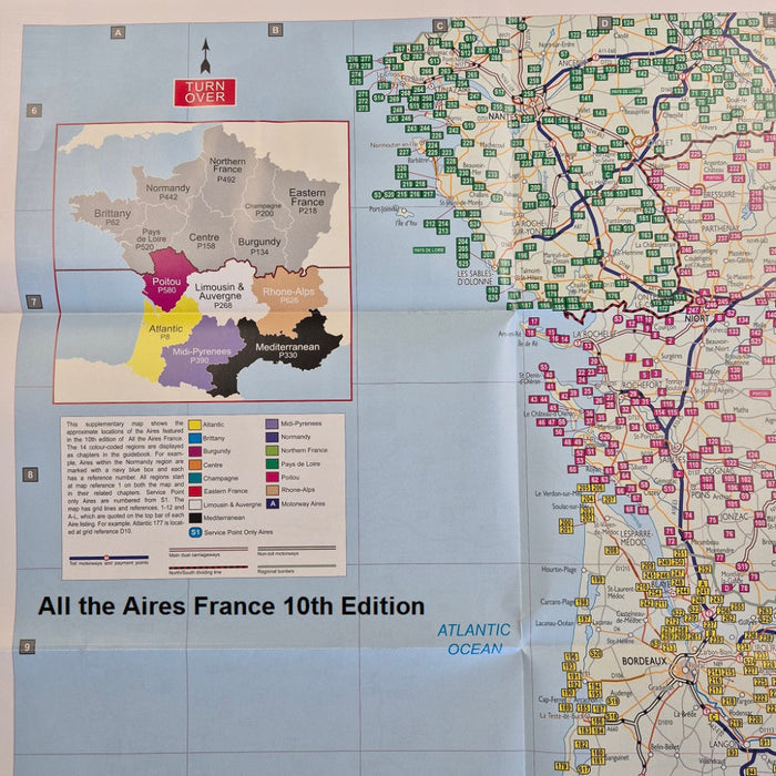 Map of Aires in France for All the Aires France 10th edition By Vicarious Books Media