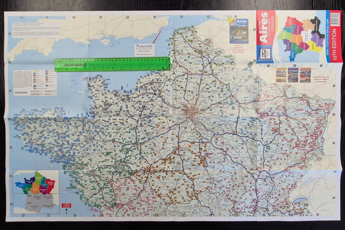 Map of Aires in France for All the Aires France 10th edition By Vicarious Books Media