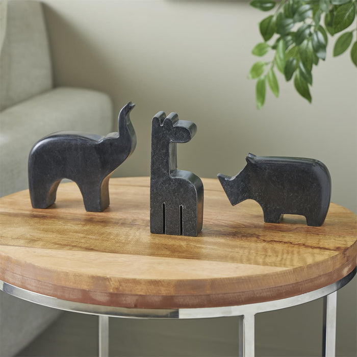 Marble Safari Animals, Set of 3 - 3 Colors