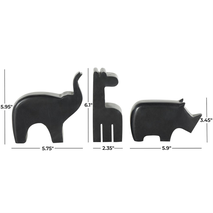 Marble Safari Animals, Set of 3 - 3 Colors