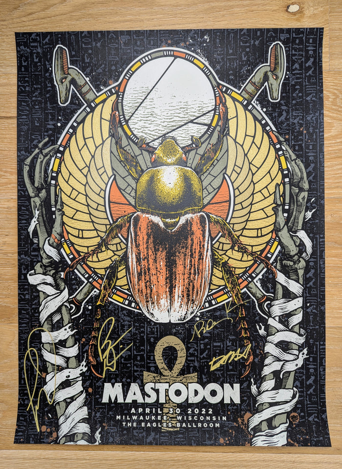 Mastodon Milwaukee 2022 (BAND SIGNED Authograph) by Dan Dippel