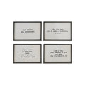Metal & Glass Frame with Easel & Saying, Gunmetal Finish, 4 Styles