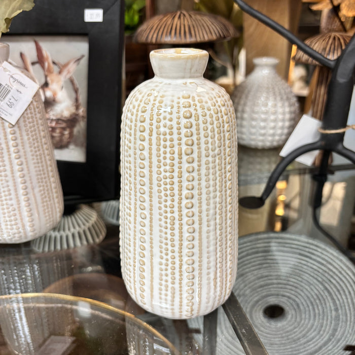 Neutral Textured Ceramic Vase