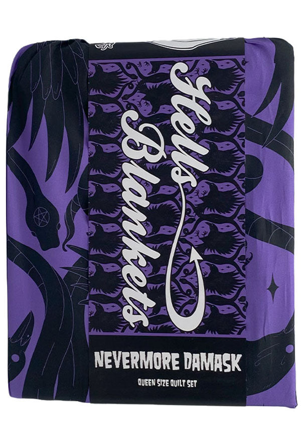 HELLS BLANKETS Nevermore | QUILT SET [QUEEN] - Detail 2