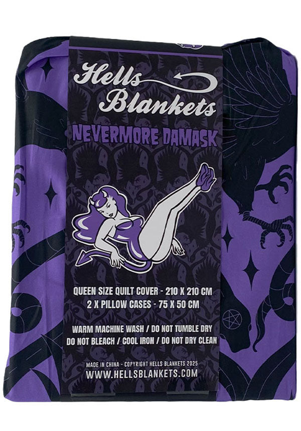 HELLS BLANKETS Nevermore | QUILT SET [QUEEN] - Detail 3