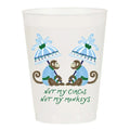 Sip Hip Hooray Not My Circus Not My Monkeys Frosted Cups-Set of 10