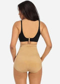 Nude High Waist Shapewear Panties with Bra Strap