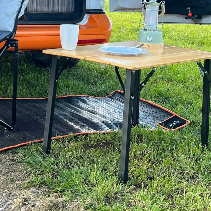OLPRO - Awning Tunnel Mat 1500mm x 800mm Black Rubber with Orange Edge Trim | OM16