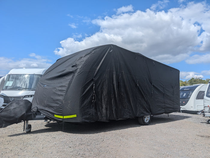 OLPRO - Breathable Waterproof 4Ply Caravan Cover with Free Hitch Cover Black ( 17 - 19ft ) | OL3342