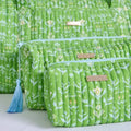 Laura Park Petal Garden Green Signature Cosmetic Bag