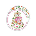 Rosanne Beck Pink & Green Floral Pumpkins Box Coasters