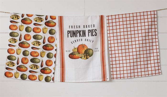 Pumpkin Pies - Tea Towels, Set of 3