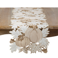 Pumpkins and Leaves Table Runner