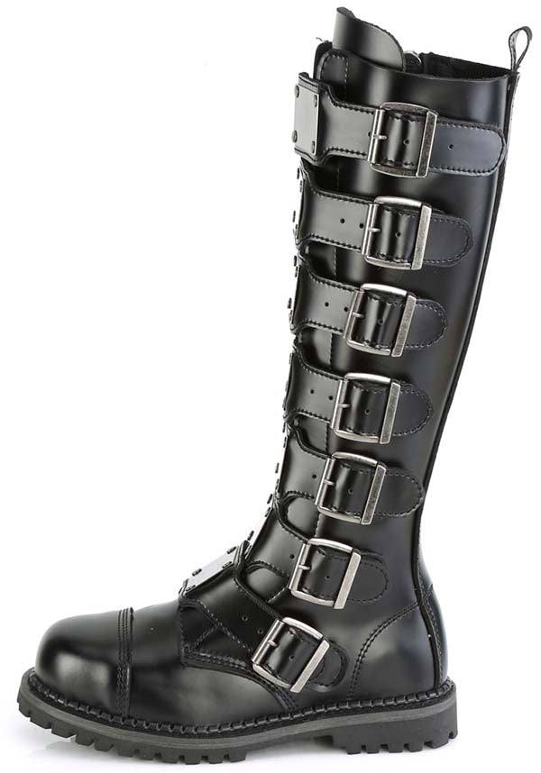 RIOT-21MP [Black Leather] | BOOTS [PREORDER]