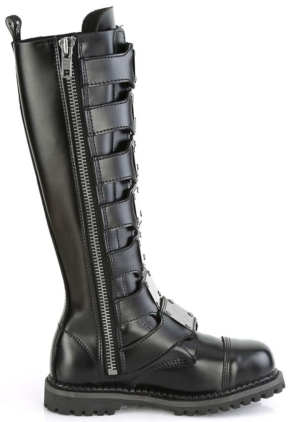 RIOT-21MP [Black Leather] | BOOTS [PREORDER]