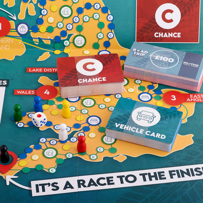 Road Trip The Game by No Fuss Travel Guides | Family Travel Board Game for 2-6 Players