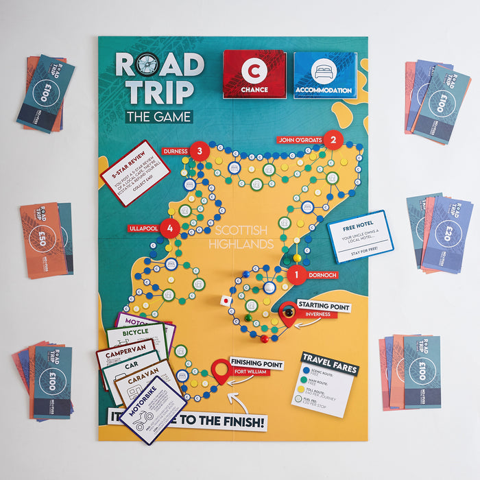 Road Trip The Game by No Fuss Travel Guides | Family Travel Board Game for 2-6 Players