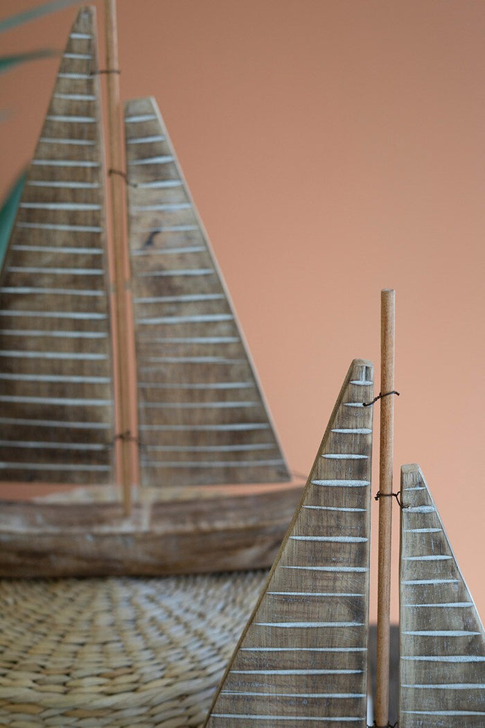 Rustic Recycled Wood Sailboats, two sizes available