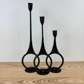 Set of 3 Cast Iron Ring Taper Holders