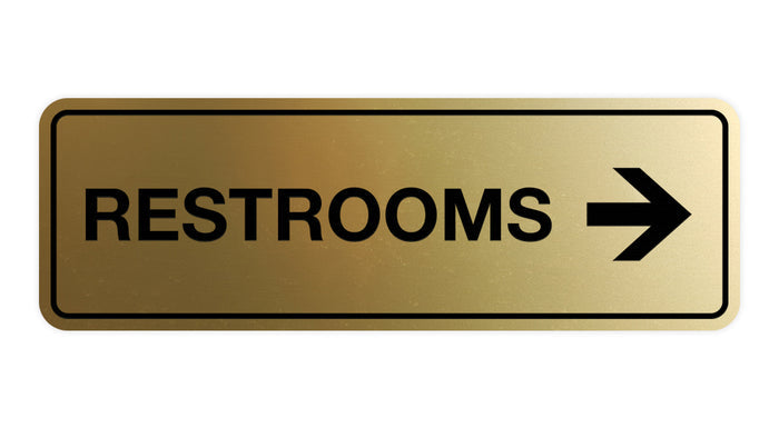 Signs ByLITA Standard RESTROOM (RIGHT ARROW) Sign