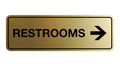 Signs ByLITA Standard RESTROOM (RIGHT ARROW) Sign
