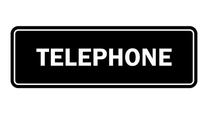 Signs ByLITA Standard Telephone Sign