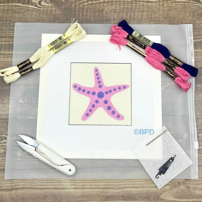 Blue Poppy Designs Starfish Needlepoint Kit