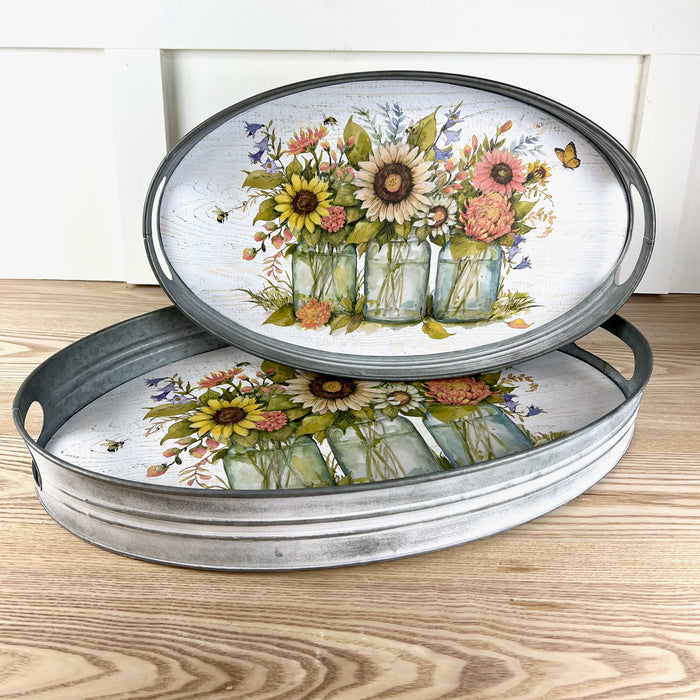 Sunflower Trays, Two Sizes Available