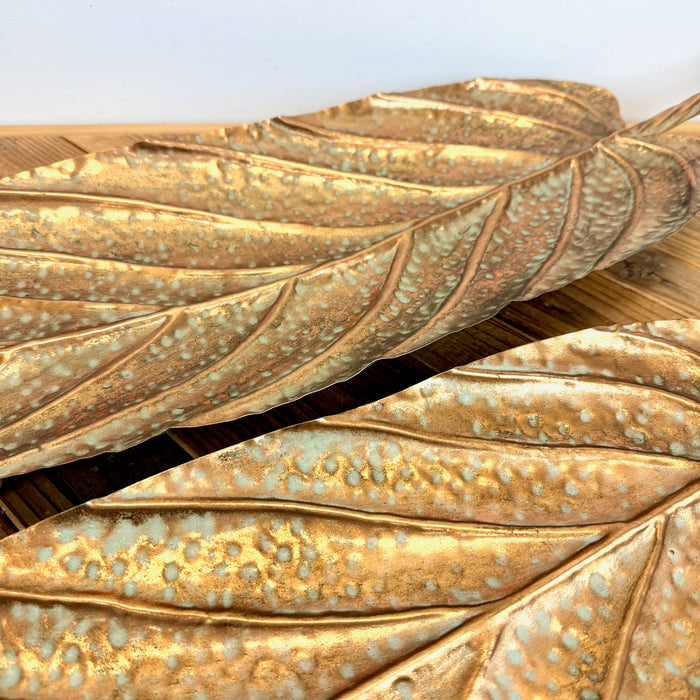 Textured Copper Leaf Tray, 2 sizes