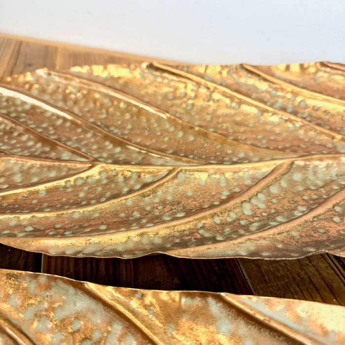 Textured Copper Leaf Tray, 2 sizes
