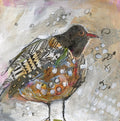 Watermedia painting, Thrush by Christine Alfery