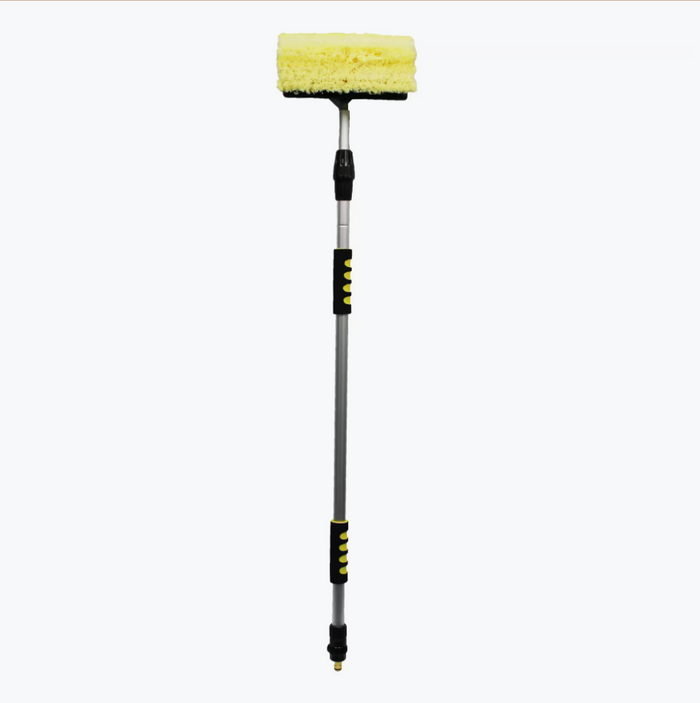 Travellife - Telescopic Flow-Through Wash Brush, Soft Bristle Head, 2m | Cleaning Brush