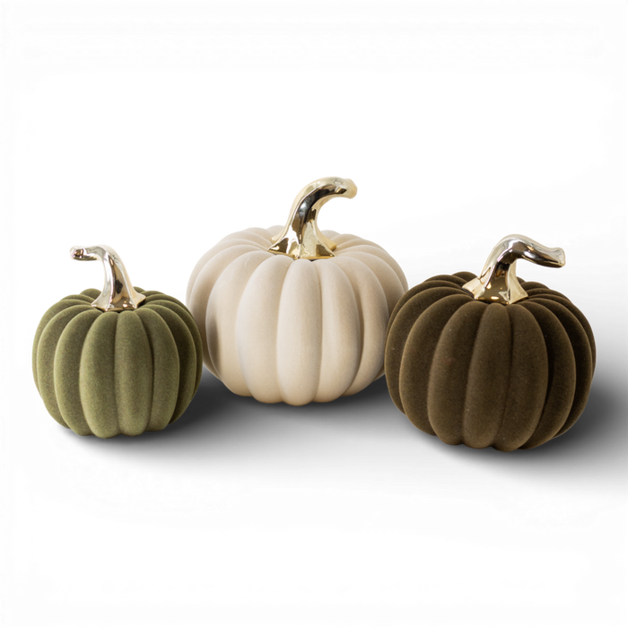 Velvet Dolomite Pumpkins, 3 colors to choose from