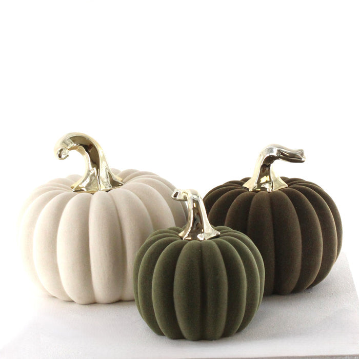 Velvet Dolomite Pumpkins, 3 colors to choose from