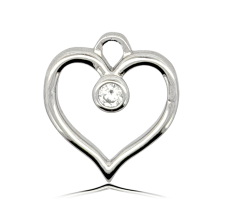 White Cats Eye Gemstone Bracelet with Love Within Sterling Silver Charm
