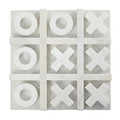 White Marble Tic Tac Toe Set