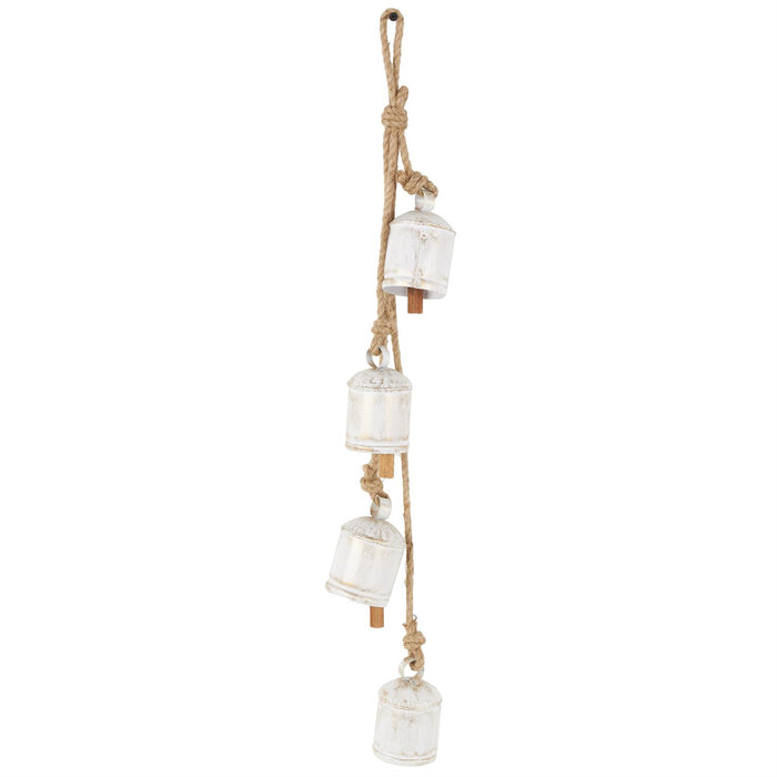 White Metal Bells on Jute Rope