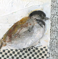 Watermedia painting, Winter Chickadee by Christine Alfery