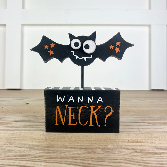 Wood Bat on Stand “Wanna Neck”