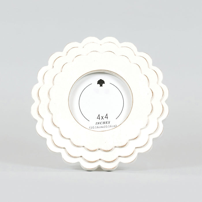 4x4 Round / White